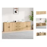 vidaXL Sideboards 3 Stk. Sonoma-Eiche Holzwerkstoff