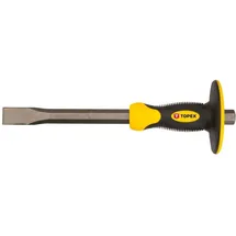 Topex Flachmeißel mit Handschutz - Handmeißel mit ergonomischer Handgriff - Handlicher, starker Meißel mit Schutz - Größen: Meißelkörpers: 19 mm - Länge: 300 mm - Meißelklinge: 25 mm