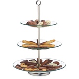 Relaxdays Etagere transparent/silber 40,0 cm