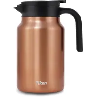 Tiken 1.5L Thermoskanne Edelstahl Isolierkanne Kaffeekanne mit Quick Tip Verschluss