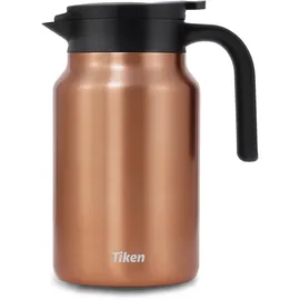 Tiken 1.5L Thermoskanne Edelstahl Isolierkanne Kaffeekanne mit Quick Tip Verschluss