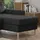 möbel punkt Ecksofa OSLO Webstoff Schwarz mit Bett Bettkasten Sofa Schlafsofa Ottomane universell Links oder Rechts