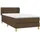 vidaXL Boxspringbett mit Matratze Dunkelbraun 100x200 cm Stoff - Braun