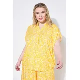 Studio Untold Hemdbluse Wave-Print Gelb 58/60