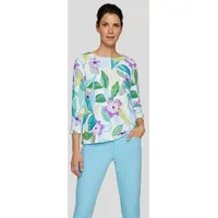 Rabe T-Shirt Floraler Print in Grün für Damen -