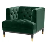 Casa Padrino Sessel Chesterfield Polyester 93 x 79 x 85 cm Grün/Schwarz