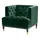 Casa Padrino Sessel Chesterfield Polyester 93 x 79 x 85 cm Grün/Schwarz