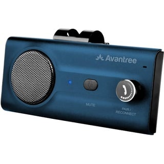 Avantree CK11 Bluetooth 5.0 Freisprecheinrichtung, Auto-Kit, Siri Assistent, Bewegungssensor Auto ON, Lautstärkeregler, kabelloser Freisprechlautsprecher mit Visierclip - Blau