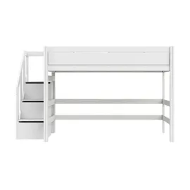 Lifetime Halbhochbett Basis 257 x 152 cm Kiefer massiv weiß