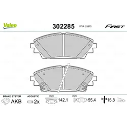 Bremsbelagsatz Scheibenbremse VALEO 302285