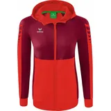 Erima Six Wings Trainingsjacke mit Kapuze Damen - rot - 42