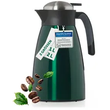 Blumtal Thermoskanne 2 Liter - BPA-freie Teekanne mit Quick Tip Verschluss - auslaufsichere Kaffeekanne Thermo für langanhaltende Isolation - Isolierkanne 2l - Thermoskanne 2l - Teekanne Thermo Grün