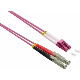 Roline LWL-Kabel duplex 50/125μm OM4, LSH/LC, LSOH, violett,
