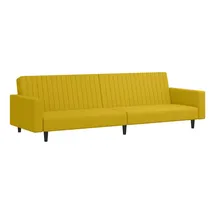 vidaXL Schlafsofa 2-Sitzer Gelb Samt