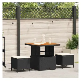vidaXL Garten Essgruppe 3-tlg. Schwarz