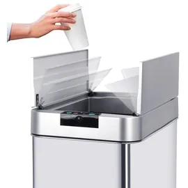 Kitchen Move Automatischer Mülleimer 60 l Silber