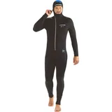Cressi Diver Man All-in-One - Einteiliger Ultrastretch Neoprenanzug zum Tauchen, Herren 5mm, Schwarz/Blau, XXL