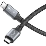 Sonero USB-C auf USB-C Ladekabel, - USB 2.0, 60W PD grau/schwarz 0,50m