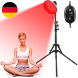 Profey Rotlichtlampe Mit Ständer, Infrarotlampe 660Nm, 120 Leds Rotlichtlampen M