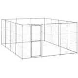 vidaXL Outdoor-hundezwinger Verzinkter Stahl 14,52 m2