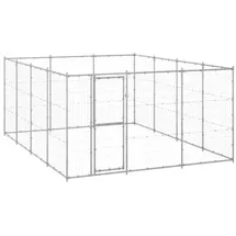 vidaXL Outdoor-hundezwinger Verzinkter Stahl 14,52 m2