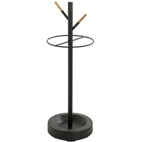 Haku-Möbel Schirmständer buche, schwarz, Metall - DH 26x73 cm
