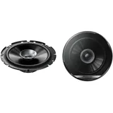 Pioneer TS-G1710F 17 cm Doppelmembranlautsprecher Set mit 2 Lautsprechern (je 280 W max., 40 W Sinus), kraftvoller Klang, hoher Wirkungsgrad, 49.7 mm Einbautiefe, 144 mm Einbauausschnitt, mit Gitter