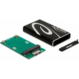 DeLock 42006 Externes Gehäuse SuperSpeed USB für mSATA SSD