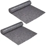 relaxdays Malervlies 2 x Malervlies 270g/m2 1x25 m grau