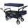 Hauki Bollerwagen faltbar mit Dach Blau/Grau