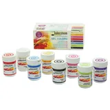 bakeryteam Lebensmittelfarben für Fondant Marzipan Cupcake Sahne Kuchen Torte Eis Farben Set (8 x 35g)