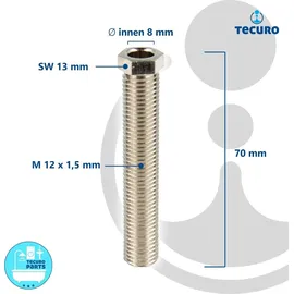 tecuro Schraube für Siebkorbventile M12 x 1,5 mm x 70 mm