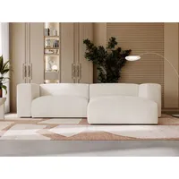 GrainGold Ecksofa L-Form Landi Rechts - Moderne Cord Ecksofa, Wohnzimmer Sofa - Eckcouch Beige (Lincoln 03) - Beige