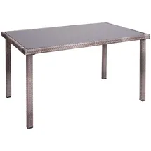 MCW MCW-G19 Gartentisch 120 x 75 x 71 cm Grau/Braun