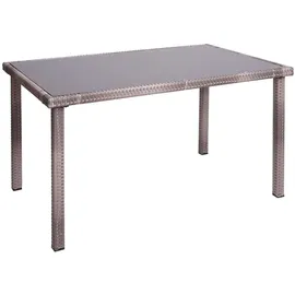 MCW MCW-G19 Gartentisch 120 x 75 x 71 cm Grau/Braun