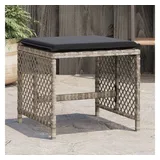 vidaXL Gartenhocker mit Kissen 41 x 41 x 36 cm hellgrau 4 St.
