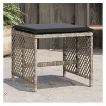 vidaXL Gartenhocker mit Kissen 41 x 41 x 36 cm hellgrau 4 St.