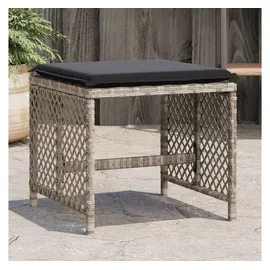 vidaXL Gartenhocker mit Kissen 41 x 41 x 36 cm hellgrau 4 St.