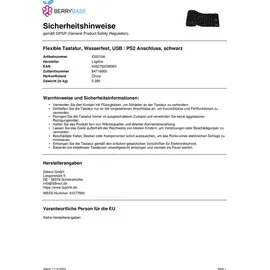 Logilink Flex Tastatur DE schwarz (ID0019A)