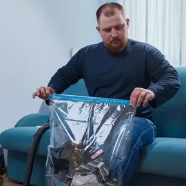 Relaxdays Vakuumbeutel für Kleidung 6-tlg. transparent