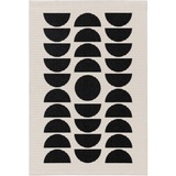 benuta Outdoorteppich Taro, benuta, rechteckig, Höhe: 5 mm, Kunstfaser, Berber, Ethno-Style, Wohnzimmer schwarz|weiß 160 cm x 230 cm x 5 mm