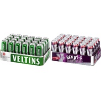 VELTINS Pilsener, EINWEG (24 x 0.5 l Dose) & V+ Berry-X Biermischgetränk, EINWEG (24 x 0.5 l Dose)