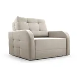 e-meubles Möblo Schlafsessel Beige, Holz, 1-Sitzer 101x90x100 cm, Wohnzimmer, Sessel Schlafsessel