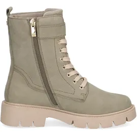 CAPRICE Damen Stiefeletten zum Schnüren aus Leder mit Schnalle, Grün 40 EU