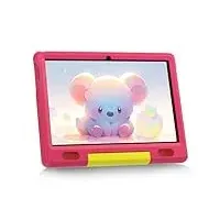 FYMLCPFY Kinder Tablet 10.1 Zoll, Tablet für Kinder Android 13 Kleinkind Tablet mit Kindersicherung Kinder APP, 6GB RAM+64GB ROM+128GB Erweiterbar, 5000mAh, Wi-Fi, Bluetooth, Type-C, Rosa