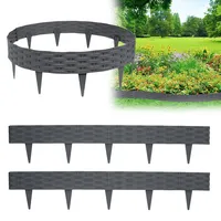 XMTECH Rasenkante 25m, Flexible Beetumrandung aus Kunststoff, Anthrazit