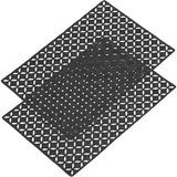 Spülbeckenmatte im 2er-Set, Schutzmatte für Küche und Bad, PVC Spülbeckeneinlage, Matte für Spülbecken Zuschneidbar, Abtropfmatte, Gegen Kratzer im Spülbecken, 40 * 30 cm (Schwarz)