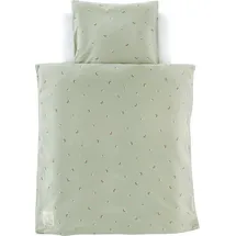 Träumeland Jersey Fiore Blumen allover Grün 80 x 80 cm + 40 x 35 cm