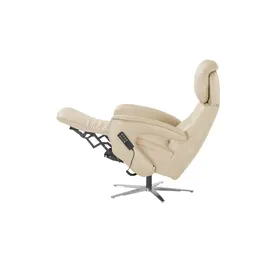 Hukla Relaxsessel Pierre Leder 75 x 126 x 177 cm Beige elektrisch