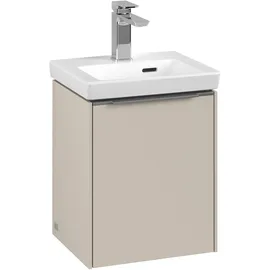 Villeroy & Boch Subway 3.0 Waschtischunterschrank C58400VN 35,1x42,9x30,9cm, Schanier rechts/Griff Aluminium glänzend,